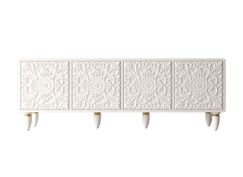 Тумба під телевізор Roco Flover 1726х370х600 мм, комод під ТБ (white) roco-flover-2 фото