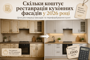 Скільки коштує реставрація кухонних фасадів у 2026 році фото