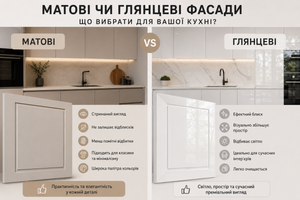 Матові чи глянцеві фасади після реставрації: що вибрати для кухні фото