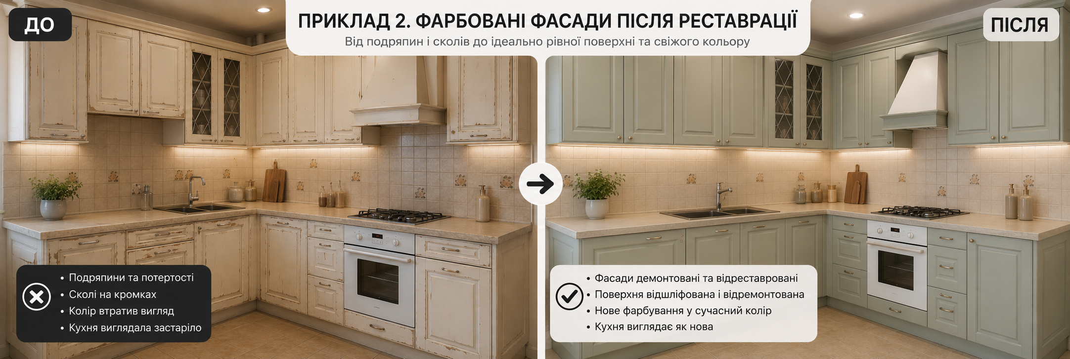 реставрація фарбованих фасадів у Шептицькому